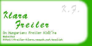 klara freiler business card